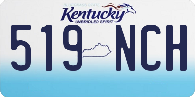 KY license plate 519NCH