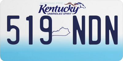 KY license plate 519NDN