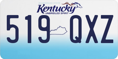 KY license plate 519QXZ