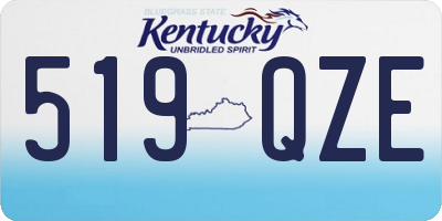 KY license plate 519QZE