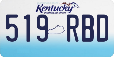 KY license plate 519RBD