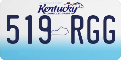 KY license plate 519RGG