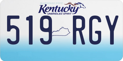 KY license plate 519RGY