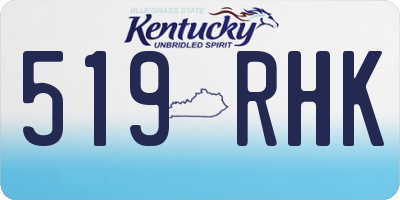 KY license plate 519RHK