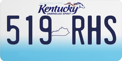 KY license plate 519RHS