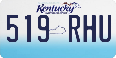 KY license plate 519RHU