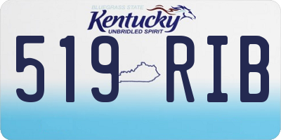 KY license plate 519RIB