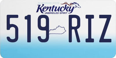 KY license plate 519RIZ