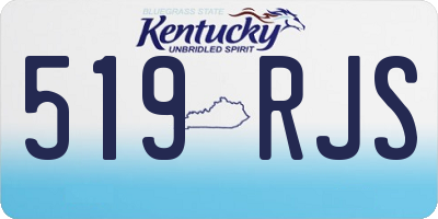 KY license plate 519RJS