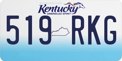 KY license plate 519RKG