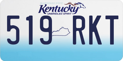 KY license plate 519RKT