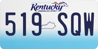 KY license plate 519SQW