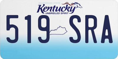 KY license plate 519SRA