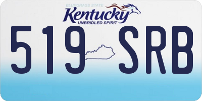 KY license plate 519SRB