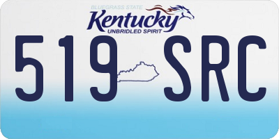 KY license plate 519SRC