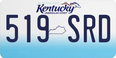 KY license plate 519SRD