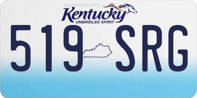 KY license plate 519SRG