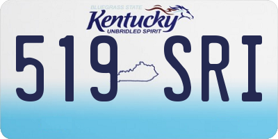 KY license plate 519SRI