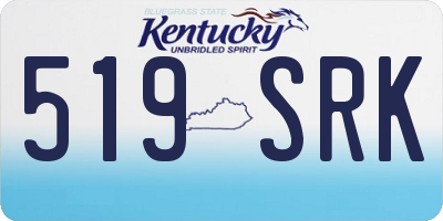 KY license plate 519SRK