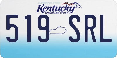 KY license plate 519SRL