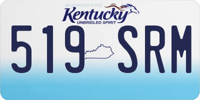 KY license plate 519SRM