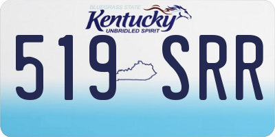 KY license plate 519SRR
