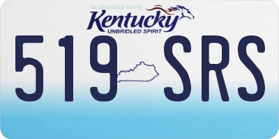 KY license plate 519SRS