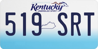 KY license plate 519SRT