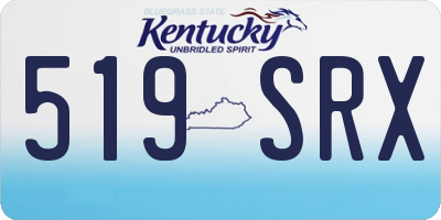 KY license plate 519SRX