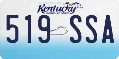 KY license plate 519SSA