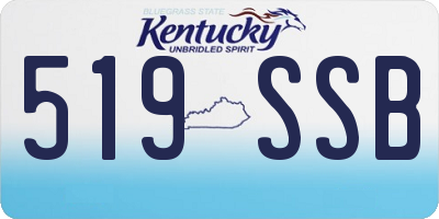 KY license plate 519SSB