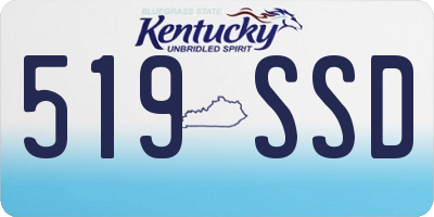 KY license plate 519SSD