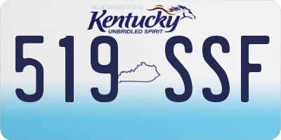 KY license plate 519SSF