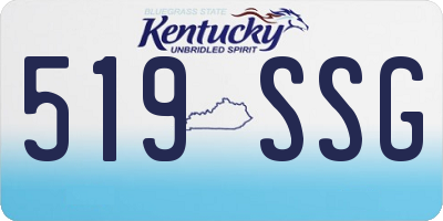 KY license plate 519SSG