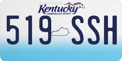 KY license plate 519SSH
