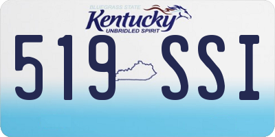 KY license plate 519SSI