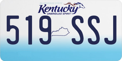 KY license plate 519SSJ