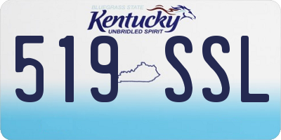 KY license plate 519SSL