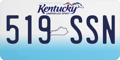 KY license plate 519SSN