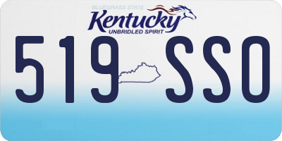 KY license plate 519SSO