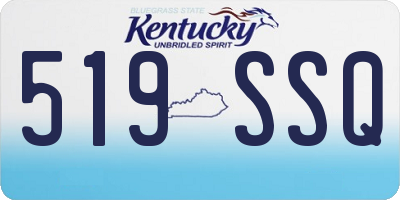 KY license plate 519SSQ