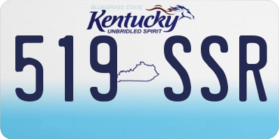 KY license plate 519SSR