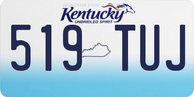 KY license plate 519TUJ