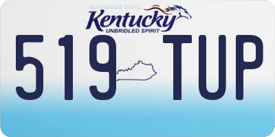 KY license plate 519TUP