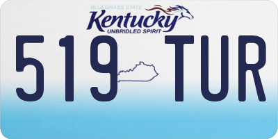 KY license plate 519TUR