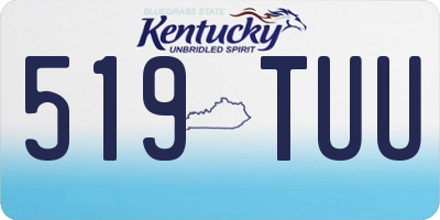 KY license plate 519TUU