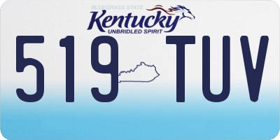 KY license plate 519TUV