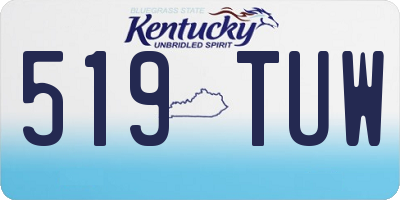 KY license plate 519TUW