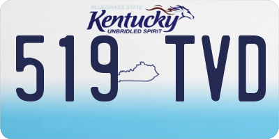KY license plate 519TVD