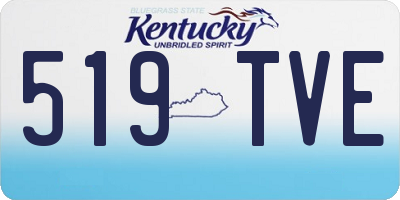 KY license plate 519TVE